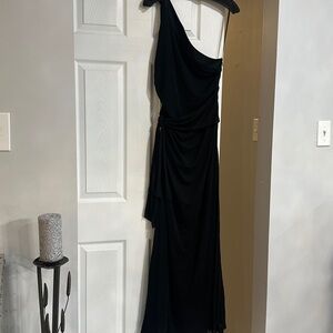 Laundry By Shelli Segal Black One-Shoulder Dress